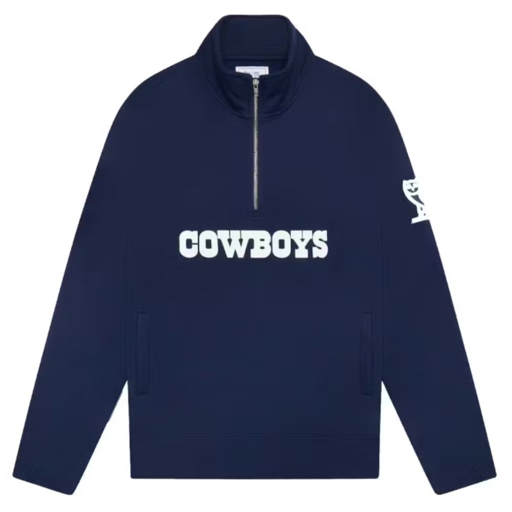 OVO x NFL Dallas Cowboys 1/4 Zip Mock Neck